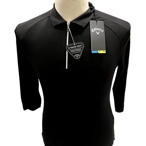 Callaway Other - Brand New Men's Callaway Black Zippered Golf Shirt Size Medium